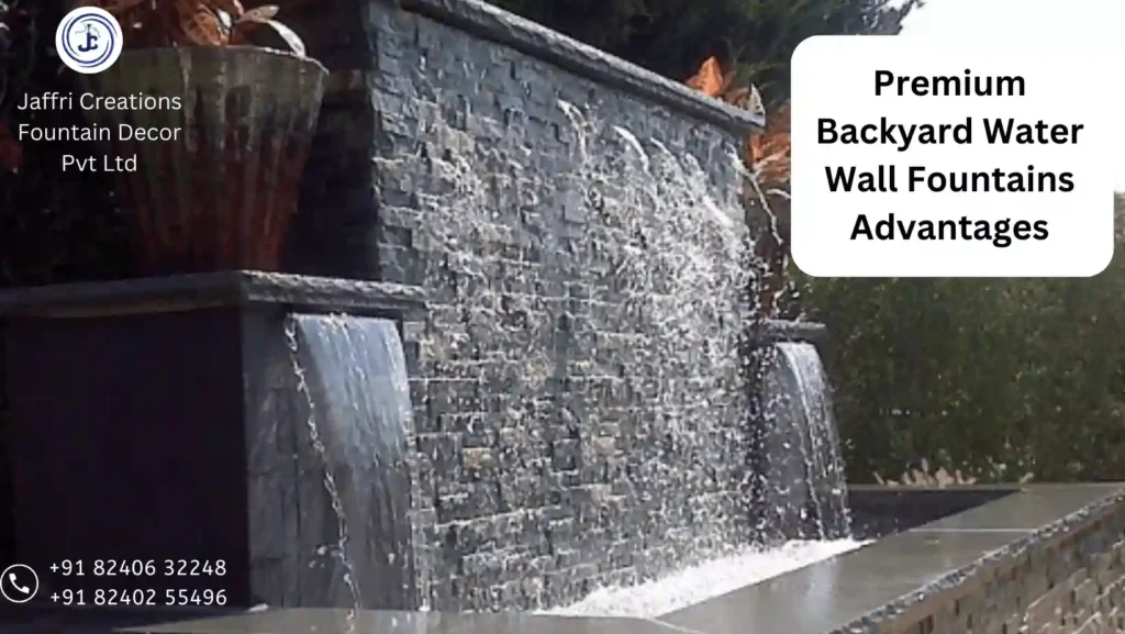 backyard water wall fountain