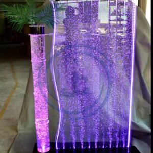 acrylic bubble wall curved with pillar