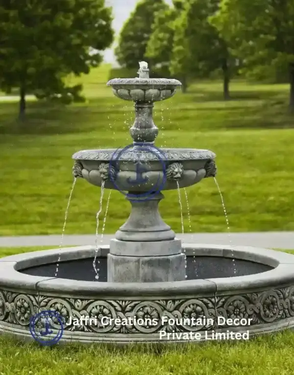 Standalone two-tier water fountain