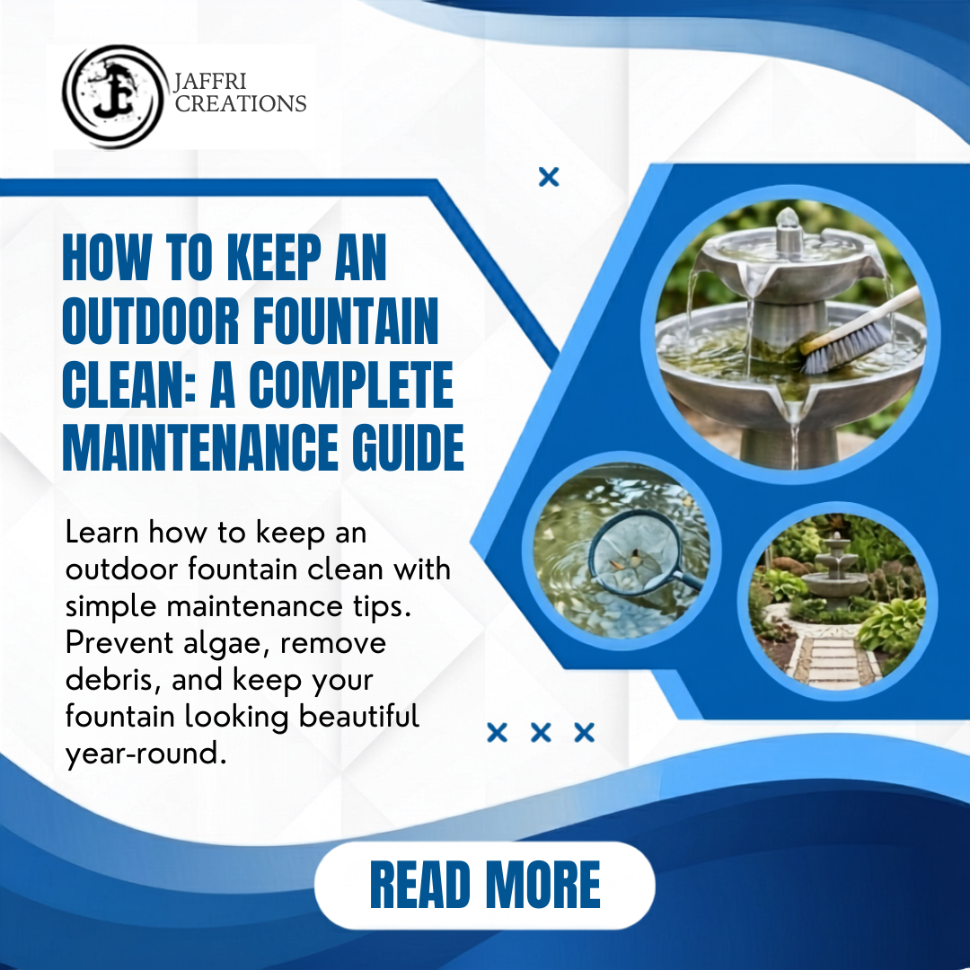 how to keep an outdoor fountain clean