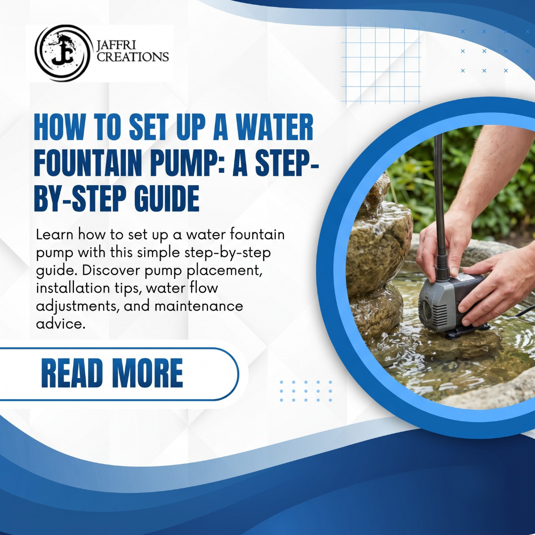 how to set up a water fountain pump